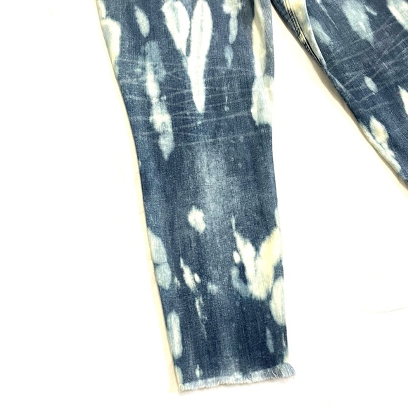 Upcycled Raw Hem Reverse Dyed Jegging Jeans Size 22 - Picture 11 of 13